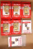 (7) lots of assorted Vanguard belt buckles & pins