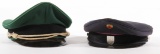 (2) Cold War East German visor hats