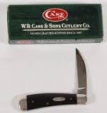 Case single blade Sway Back Gent WDOM No. 08369 Ebony original box knife. TB71117 SS