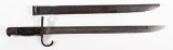 Japanese Type 30 bayonet with scabbard, hooked quillon and arsenal mark