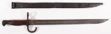 Japanese Type 30 bayonet with scabbard, hooked quillon, no arsenal mark