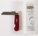 Tidioute Cutlery Co. Frozen Forged #253109 Red Peach Seed single blade knife