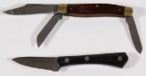 (2) knives, (1) A.G. Russell fixed approximately 2.25