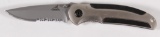 Gerber serrated single blade folding knife with belt clip approximately 3