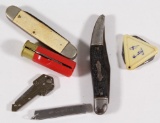 assorted lot of (6) folding blade picket knives to include Fish-knife, shotgun shell, B&B,
