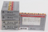 (5) boxes 7mm Wby. Mag. reloads, (51) rds marked New cases, 9 1/2 mag. primers, Hodgden H1000 75 gr 