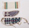 Indian beaded knife scabbards, longest measuring 8.25