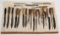 knife bedroll of Russell Green River carving sets and single knives, (21) t