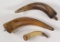 lot of (3) powder horns, largest is approx. 14