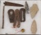 Riker mount of Indian arrowheads and other relics, Part of the George Knapp
