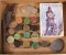 Tray of early Percussion cap tins, (14) total some having caps some empty a
