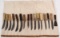 knife bedroll of Russell Green River, I Wilson and other Butcher cutlery, (