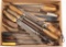 assorted cutlery lot, sharpening steels, etc., (19) total pieces. Part of t