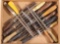 Colonial fish knife, twin blades and (19) assorted sharpening steels. Part
