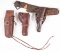 1800's leather holster with cartridge belt having (4) rds. of .45 Colt alon