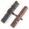 (2) leather document/map rolls, one having loss to closing strap. Part of t