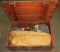 US Military style inflatable raft/boat in cedar chest with drainage holes