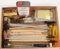 (7) brass, wood and aluminum cleaning rods along with cleaning supplies, al
