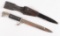 German WKC rifle bayonet for K98 dress style with metal sheath & frog. 7.5