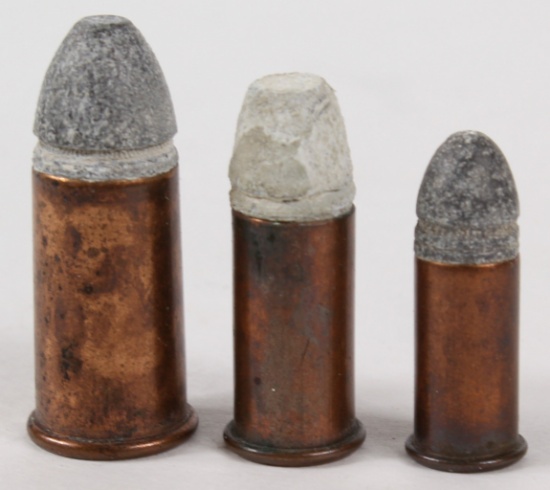 lot of (3) Rim Fire "H" head stamped rounds of ammunition