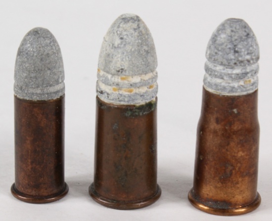 lot of (3) "U" head stamped rounds of ammunition
