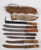 lot of (7) knives to include- I Wilson, R F Mosley, averaging 16.5