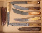 (6) Russell Green River knives, (2) still with paper label on handle, large