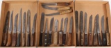 (25) total pieces of assorted Butcher & Cutlery knives to include - Russell