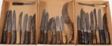 (24) total pieces of assorted Butcher & Cutlery knives to include  Russell