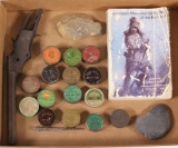 Tray of early Percussion cap tins, (14) total some having caps some empty a