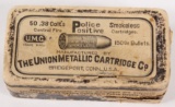 Union Metallic Cartridge Co. .38 Colt Police box, 2 piece, containing (5) r