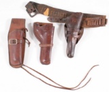1800's leather holster with cartridge belt having (4) rds. of .45 Colt alon