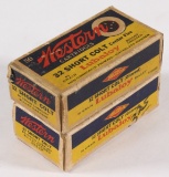 (2) boxes .32 short Colt mixed in Western Lubaloy printed boxes.  One full,