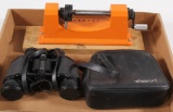 pair of Jason Model 1116F Mercury 7x35 binoculars and Lyman universal case