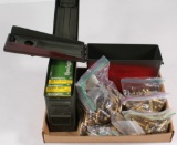 (2) Cal 30 M2 steel ammo cans containing (530) brass cases.