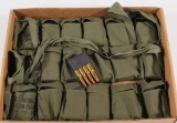(152)rds .30-06 Sprg in En-Bloc clips in cloth bandoleers, selling as lot,
