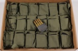 (152)rds .30-06 Sprg in En-Bloc clips in cloth bandoleers, selling as lot,