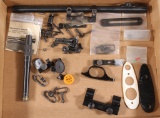 assorted lot of Mossberg parts to include- peep sights, No. M4D scope, Lyma