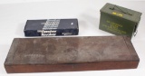 lot to include walnut dovetailed unlined shotgun case 32.5
