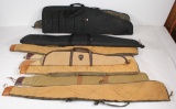 (12) assorted soft sided padded gun cases