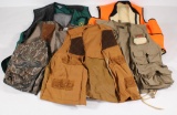 (11) assorted vests mostly X-Large fishing, shooting & hunting