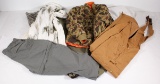 Carhartt 48x30 bibs, Cabela's 42 reg. fishing zip off pants, 2 piece white