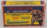 (1) reproduction box Winchester Silvertip bear, .30 SPRINGFIELD '06, 18 total Silvertip rds