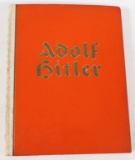 WWII German cigarette book of Adolf Hitler, showing some staining to spine