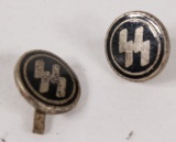 (2) SS WWII German Dagger pins/buttons