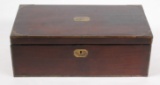 Lewis & Clark period portable writing desk having brass corners and trim pieces