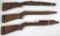 (3) stocks, (2) low wood M1 carbines one with