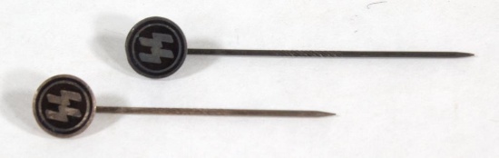(2) WWII German SS stick pins