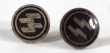 (2) WWII German SS dagger pins/buttons