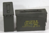 (2) steel ammo cans 